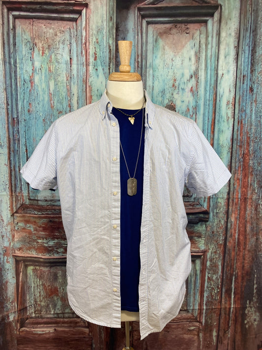 Wezc shirt White blue shirt size Medium
