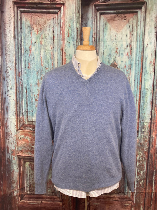 Jos A Bank Cashmere Sweater - blue - Size Large